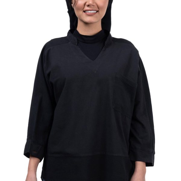 بلوز لینن حصیری ترکیبی مدل ونوس