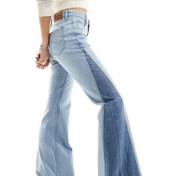 شلوار دمپا گشاد مدل اسپنیش دو رنگ