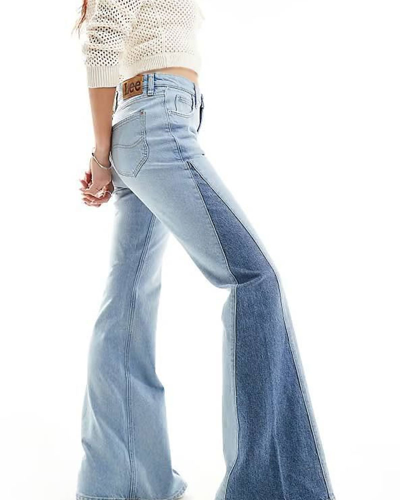 شلوار دمپا گشاد مدل اسپنیش دو رنگ